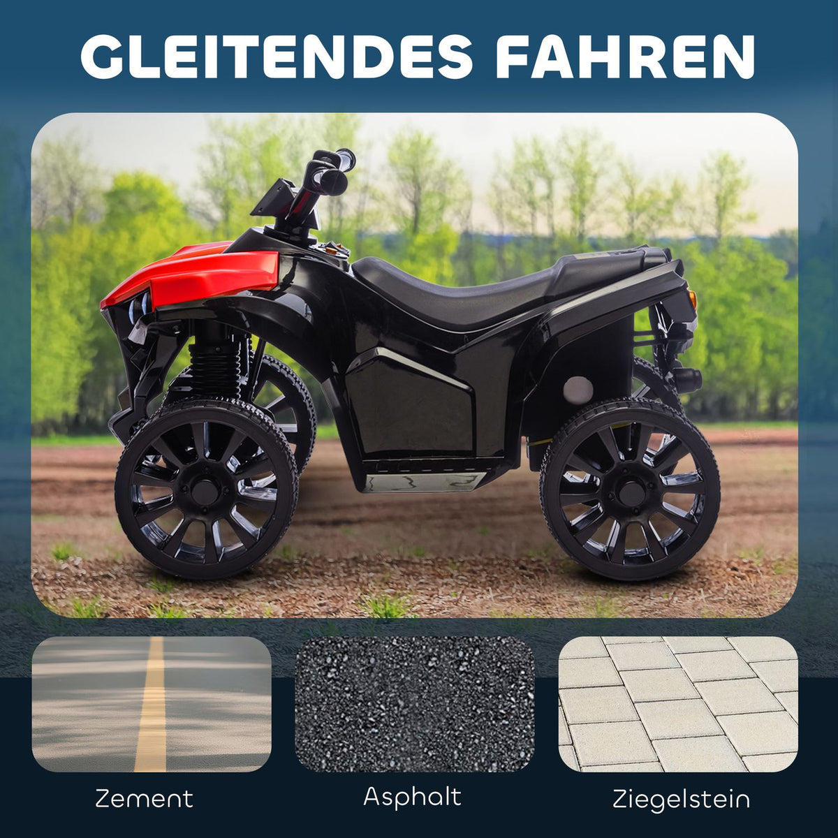 Kids Electric Quad 6V with Forward/Reverse, Music, LED
