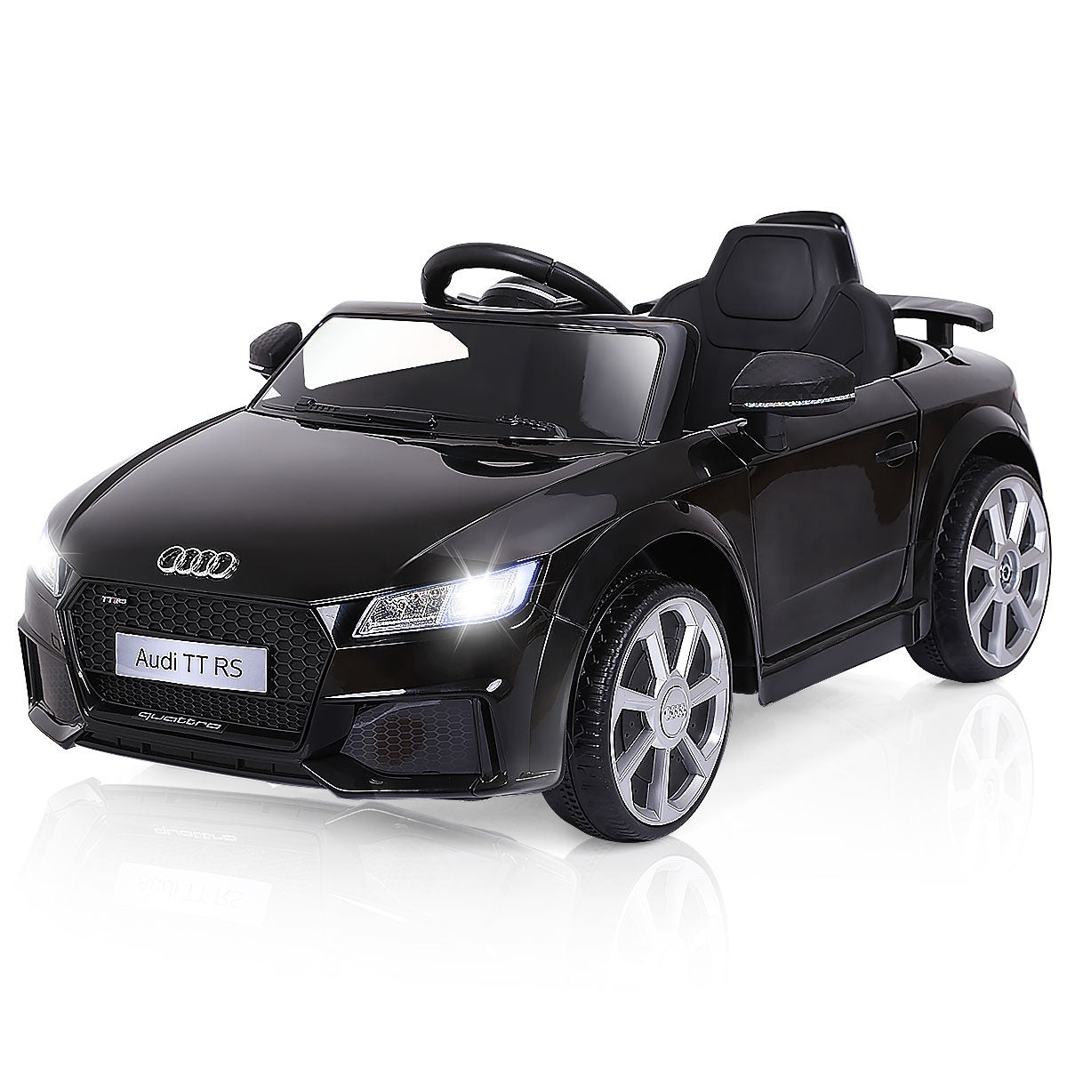 Kids Electric Ride-On Car, Remote Control, USB, Black