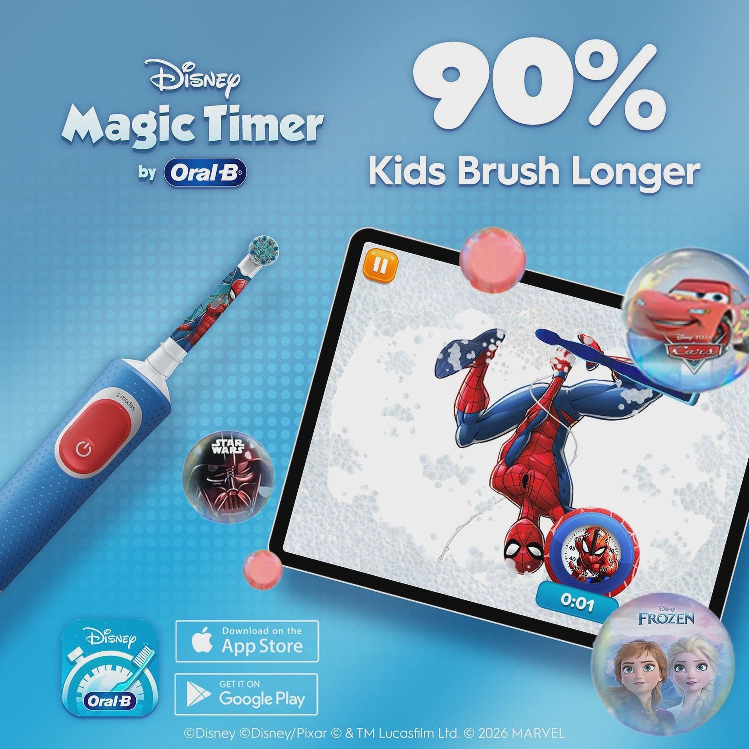 Kids Electric Toothbrush with Case – Spider-Man Theme