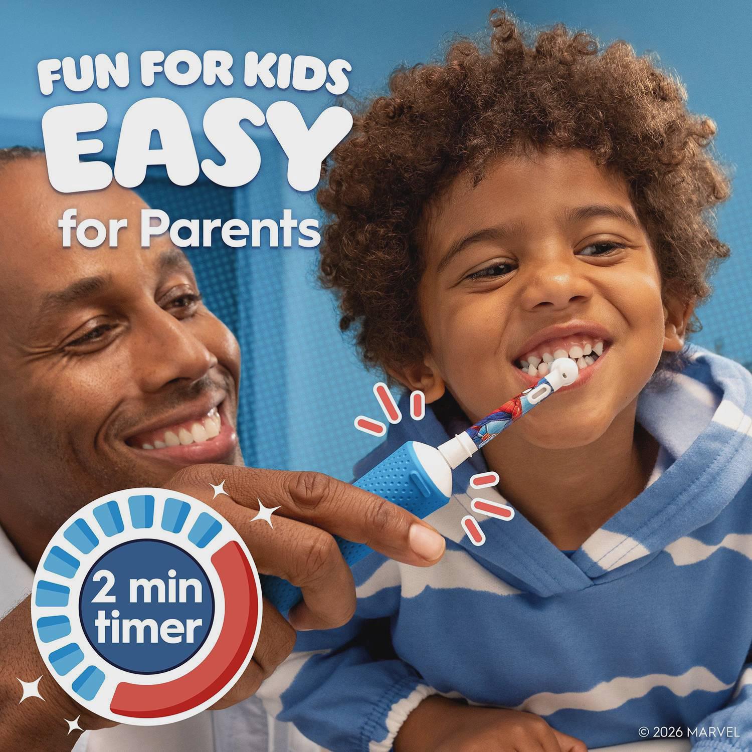 Kids Electric Toothbrush with Case – Spider-Man Theme