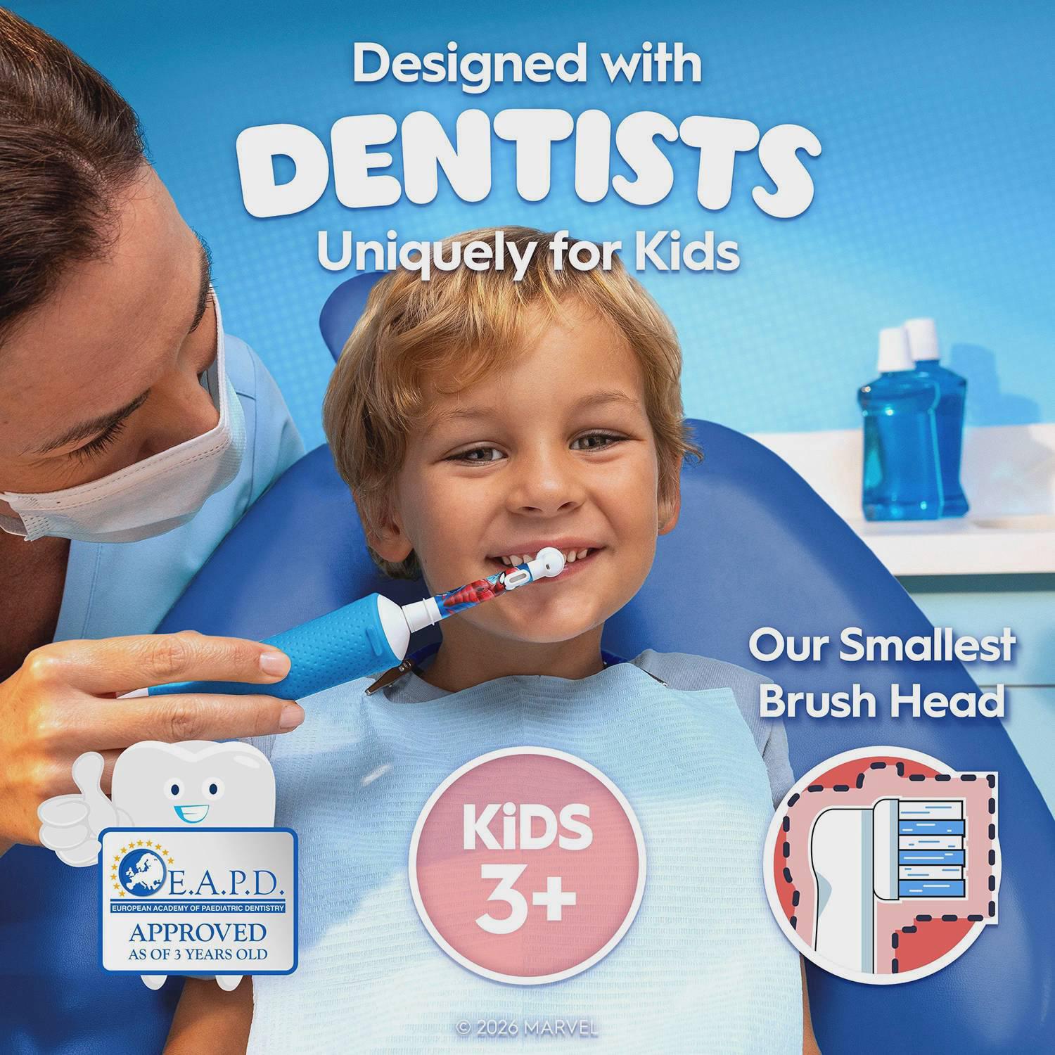 Kids Electric Toothbrush with Case – Spider-Man Theme