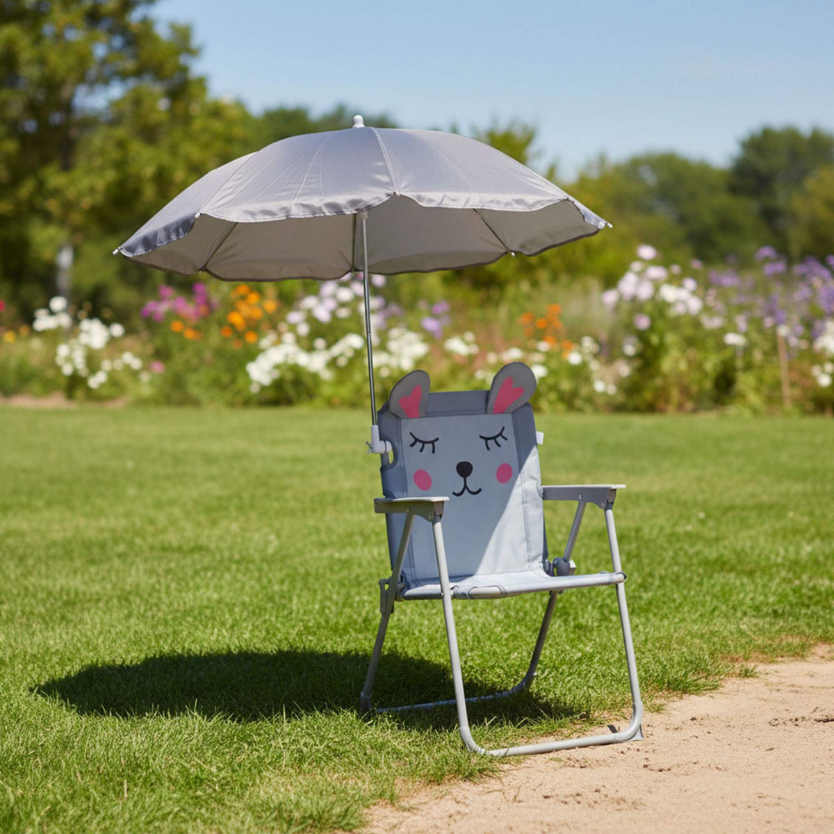 Kids' Folding Chair with Parasol – Lightweight, Portable