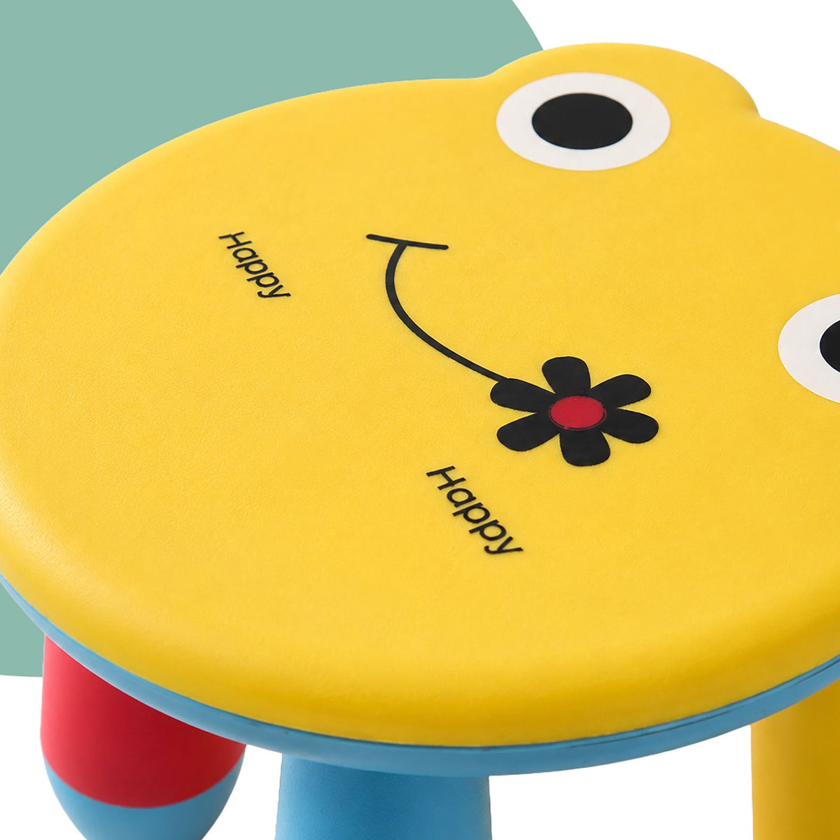Kids' Frog Design Plastic Stool, Multicoloured