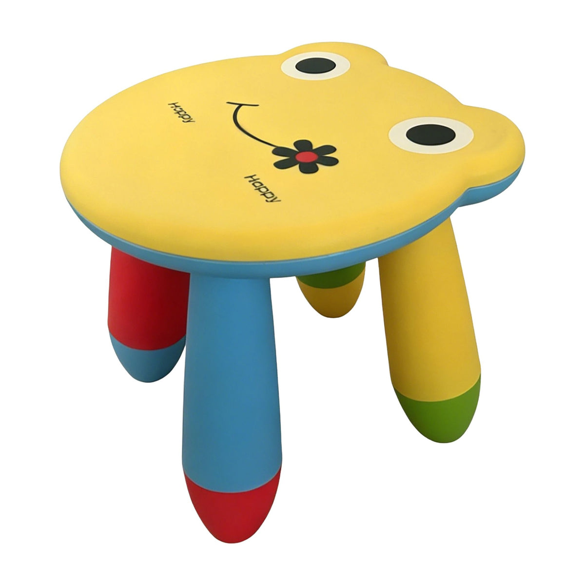 Kids' Frog Design Plastic Stool, Multicoloured
