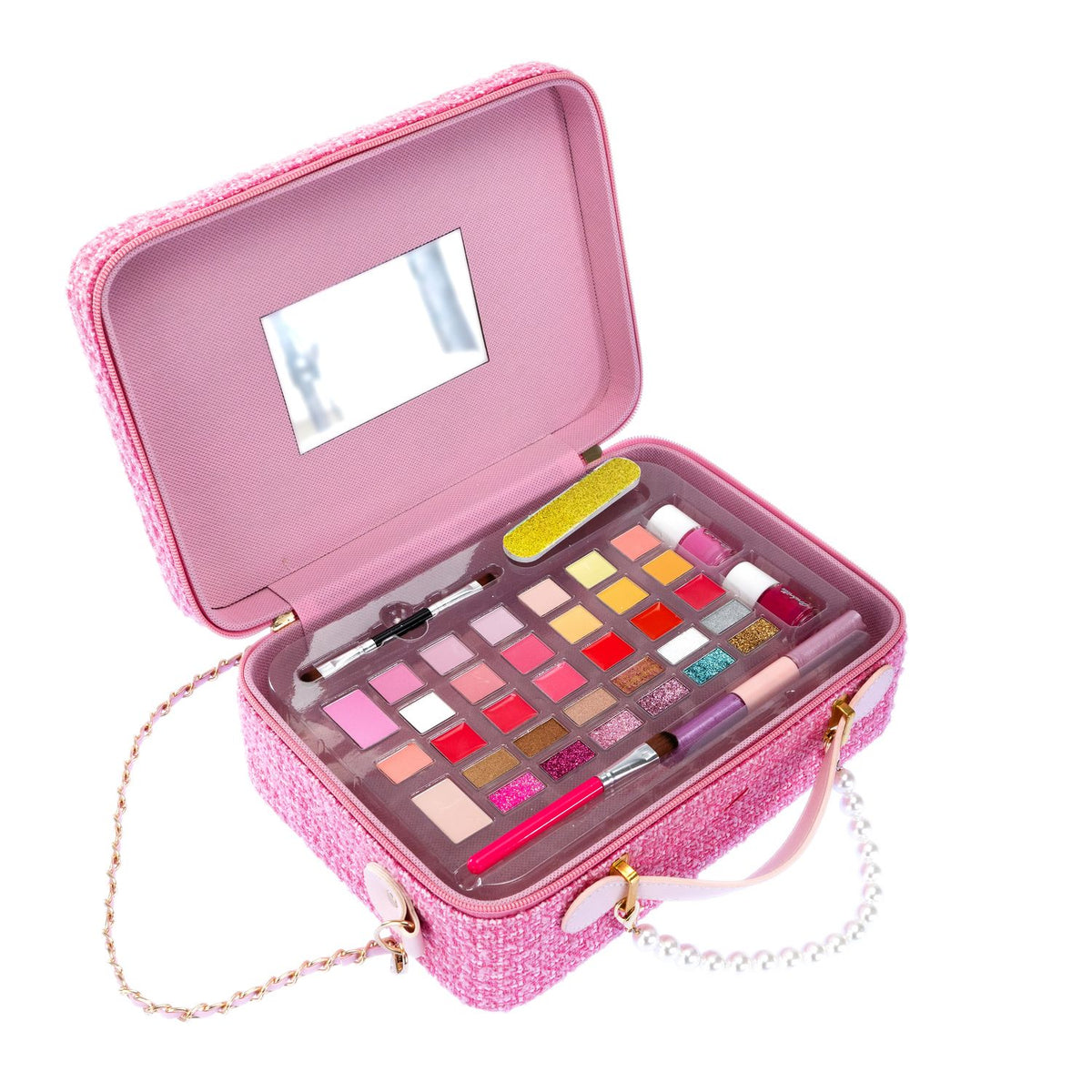 Kids Makeup Suitcase with Reversible Sequins, 26x19x9 cm