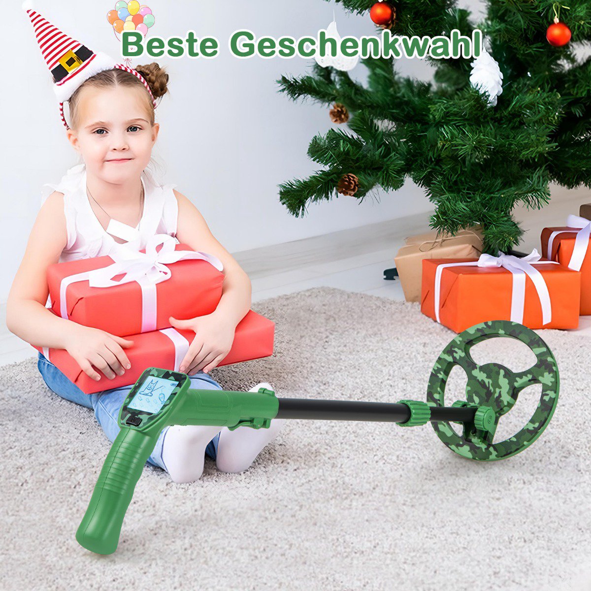 Kids Metal Detector, Adjustable 62–85 cm, LCD Display