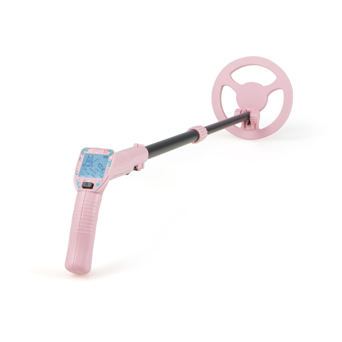 Kids Metal Detector, Adjustable 62–85 cm, LCD, Pink