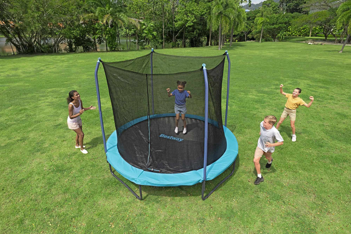 Kids Outdoor Trampoline with Safety Net, 3.05m x 2.55m