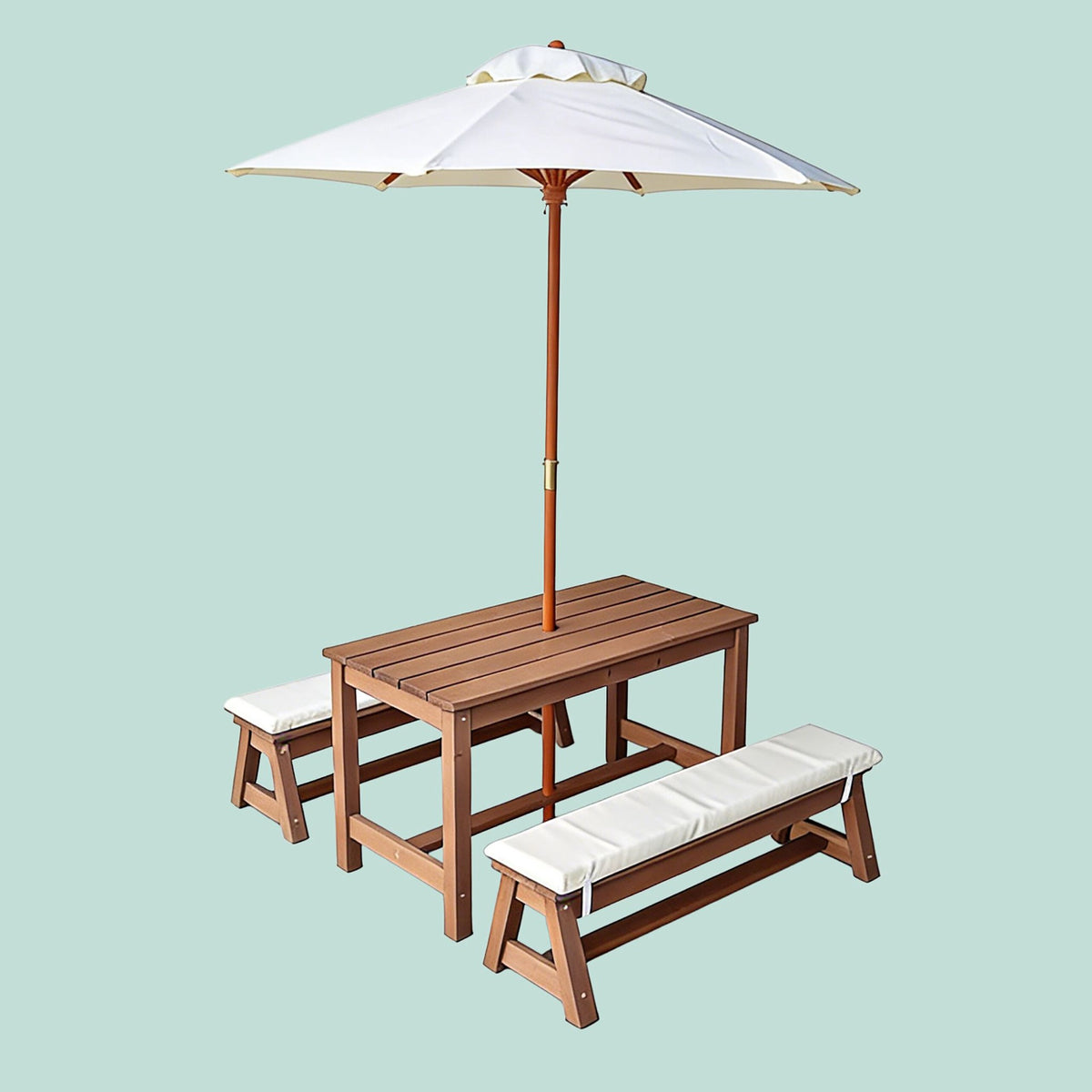 Kids' Picnic Set with Parasol and Cushions