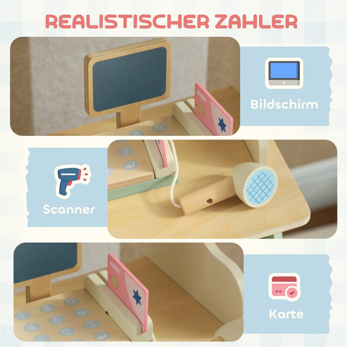 Kids Play Store with Cash Register & 34 Accessories