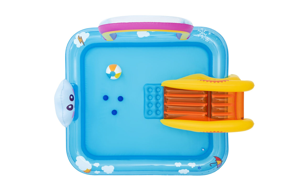 Kids Rainbow Play Center with Slide and Sprinkler