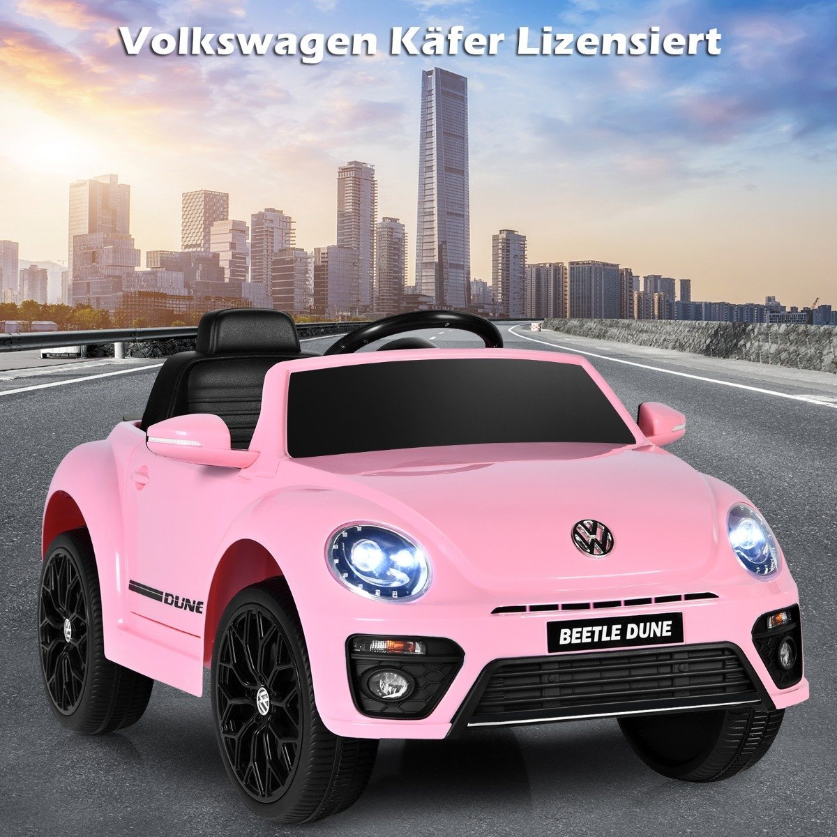 Kids Ride-On VW Beetle Car with Music & Remote Control