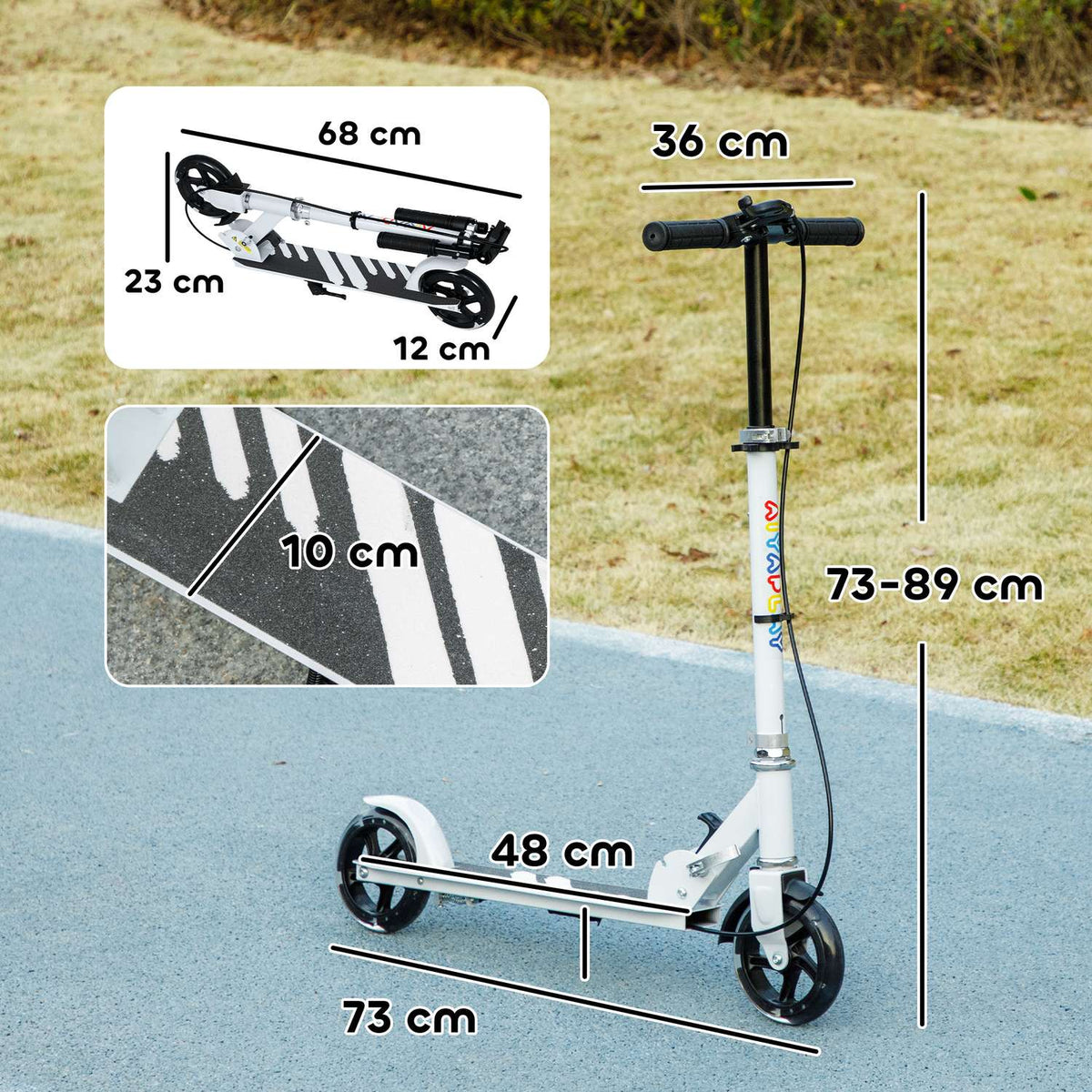 Kids Scooter with Adjustable Handle, 3-8 Years, 50kg Capacity