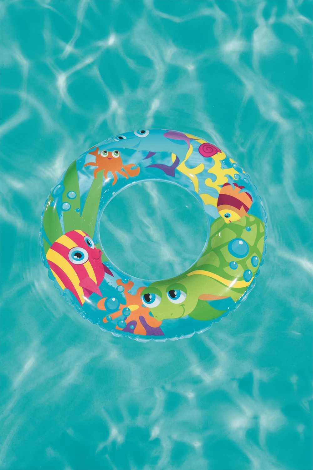 Kids Swim Ring, 56 cm, Colorful Designs, Ages 3-6