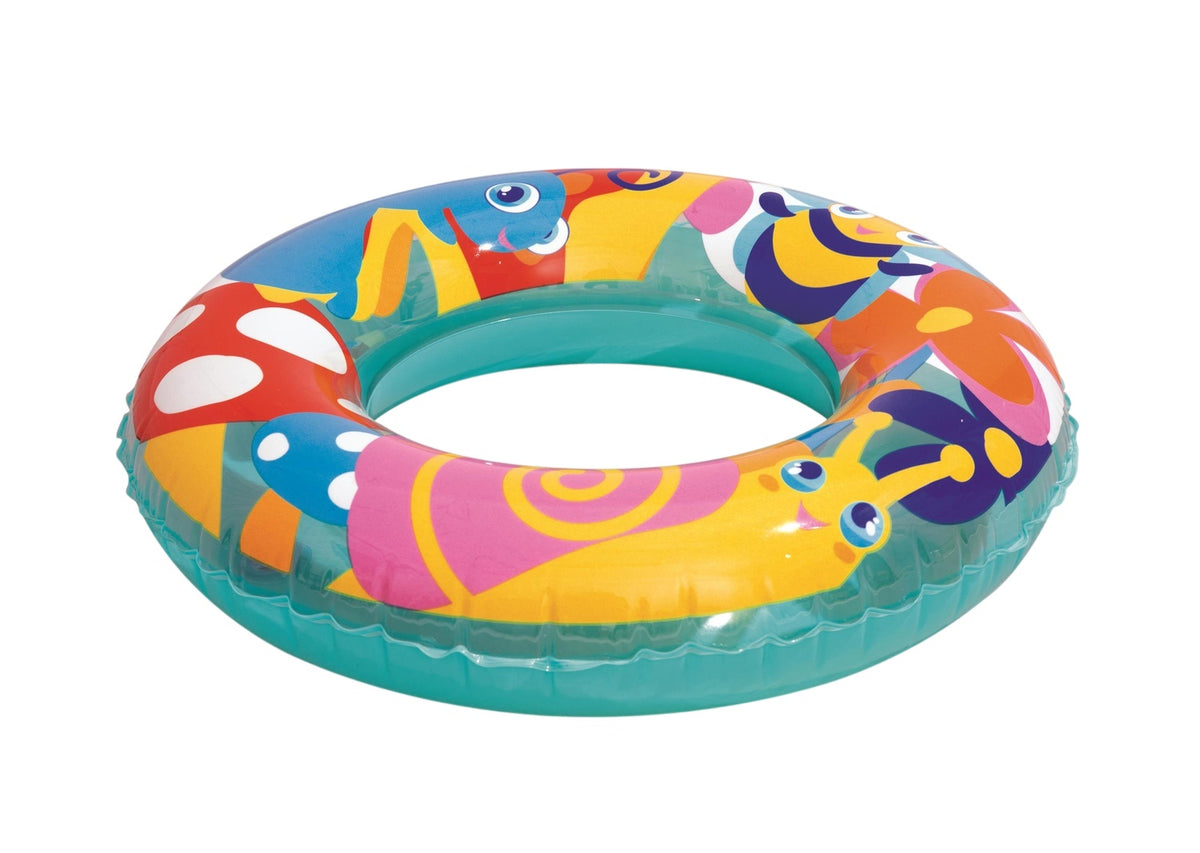 Kids Swim Ring, 56 cm, Colorful Designs, Ages 3-6