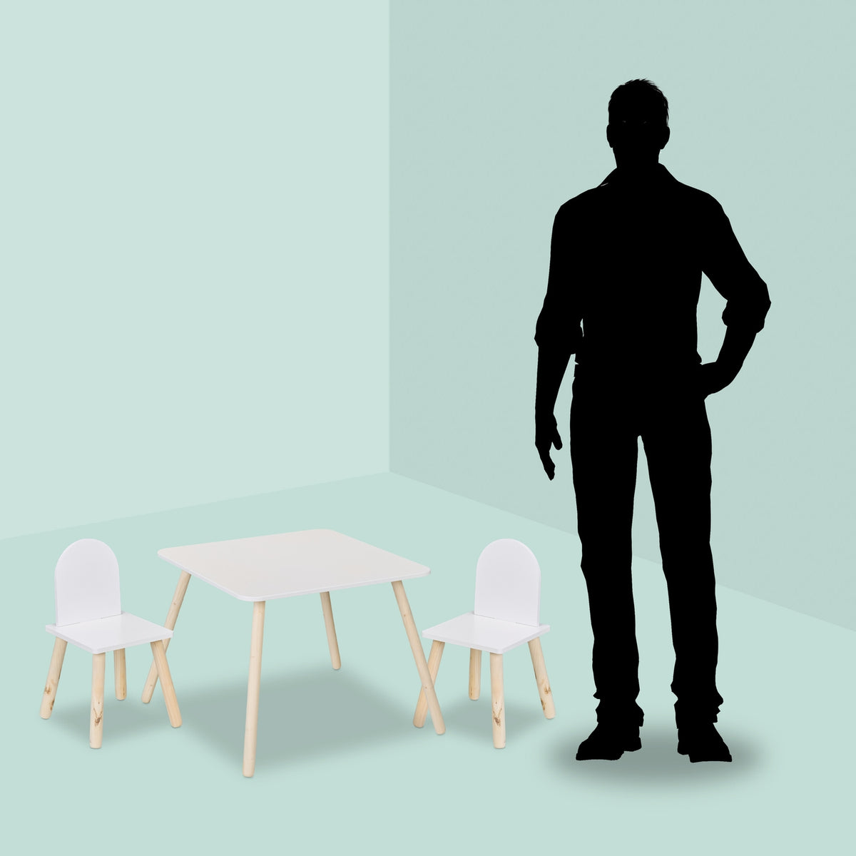 Kids Table and Chairs Set – Indoor Wooden Legs