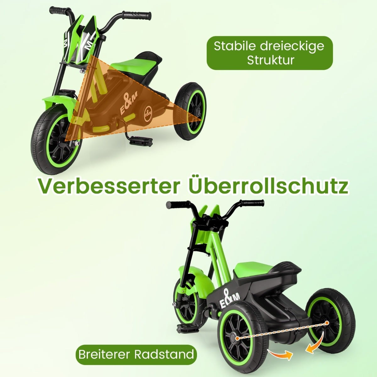 Kids' Tricycle with Non-Slip Pedals and Durable Wheels