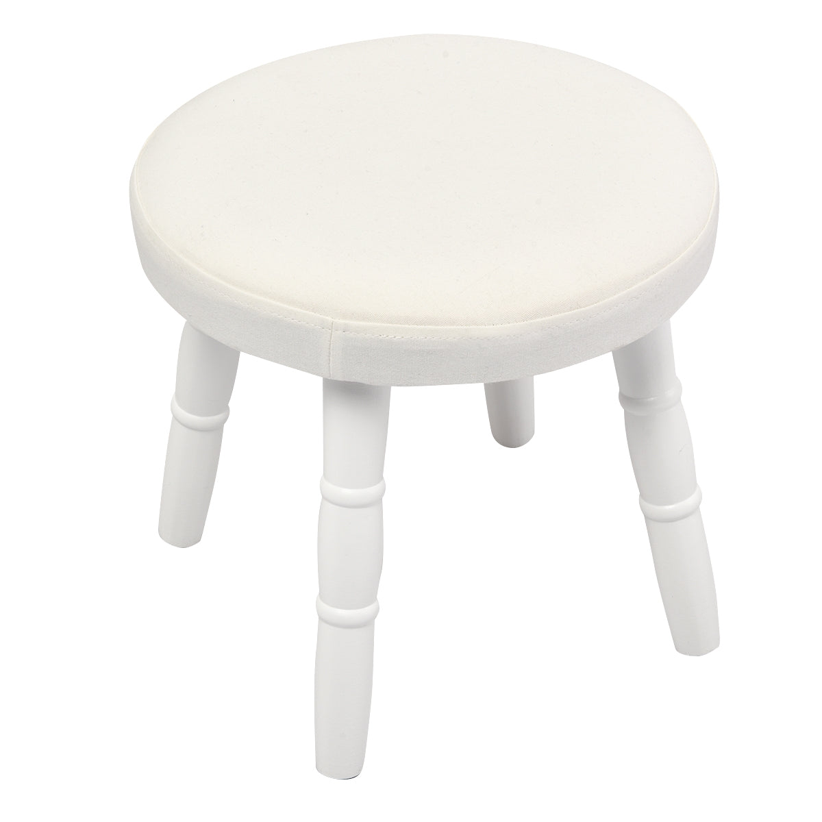 Kids Vanity Table Set With Stool, Mirror, Drawer, White
