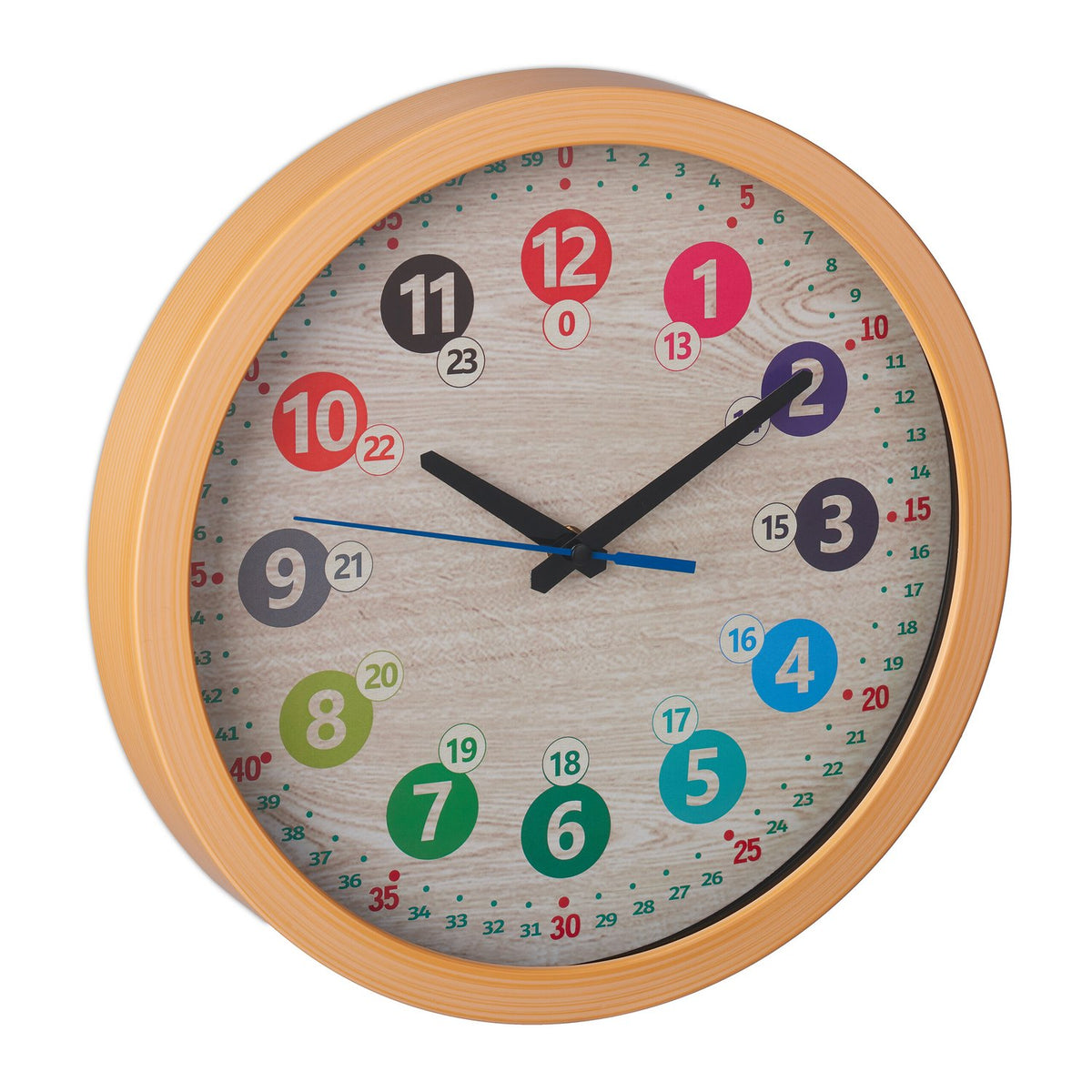 Kids' Wall Clock with Large Colorful Numbers