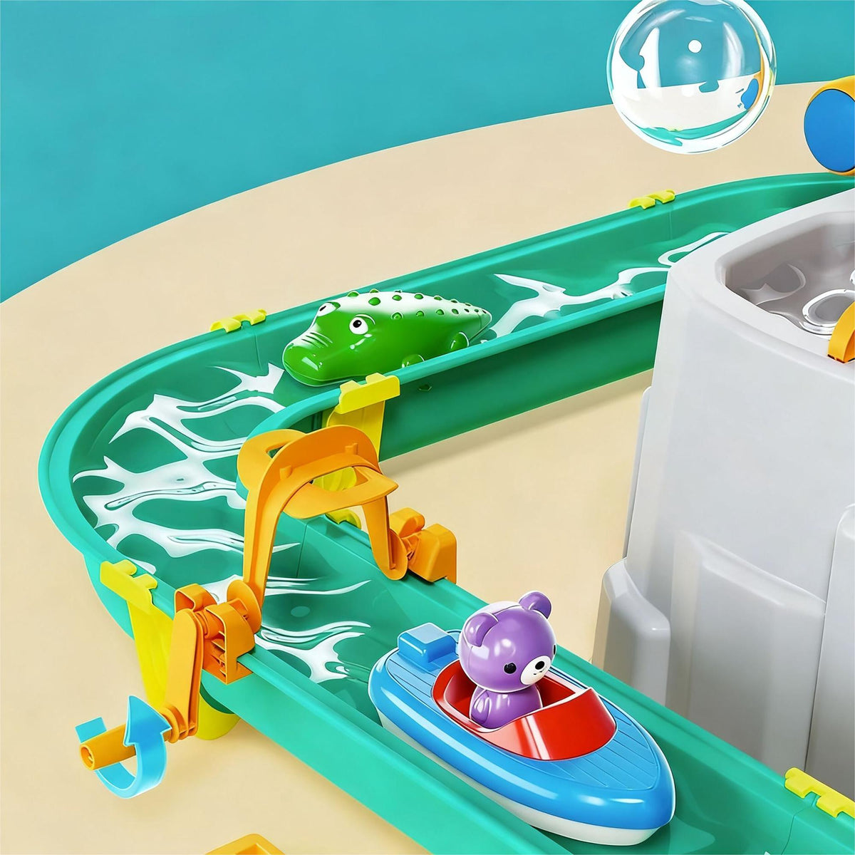 Kids' Water Play Track with Boats & Fishing Accessories