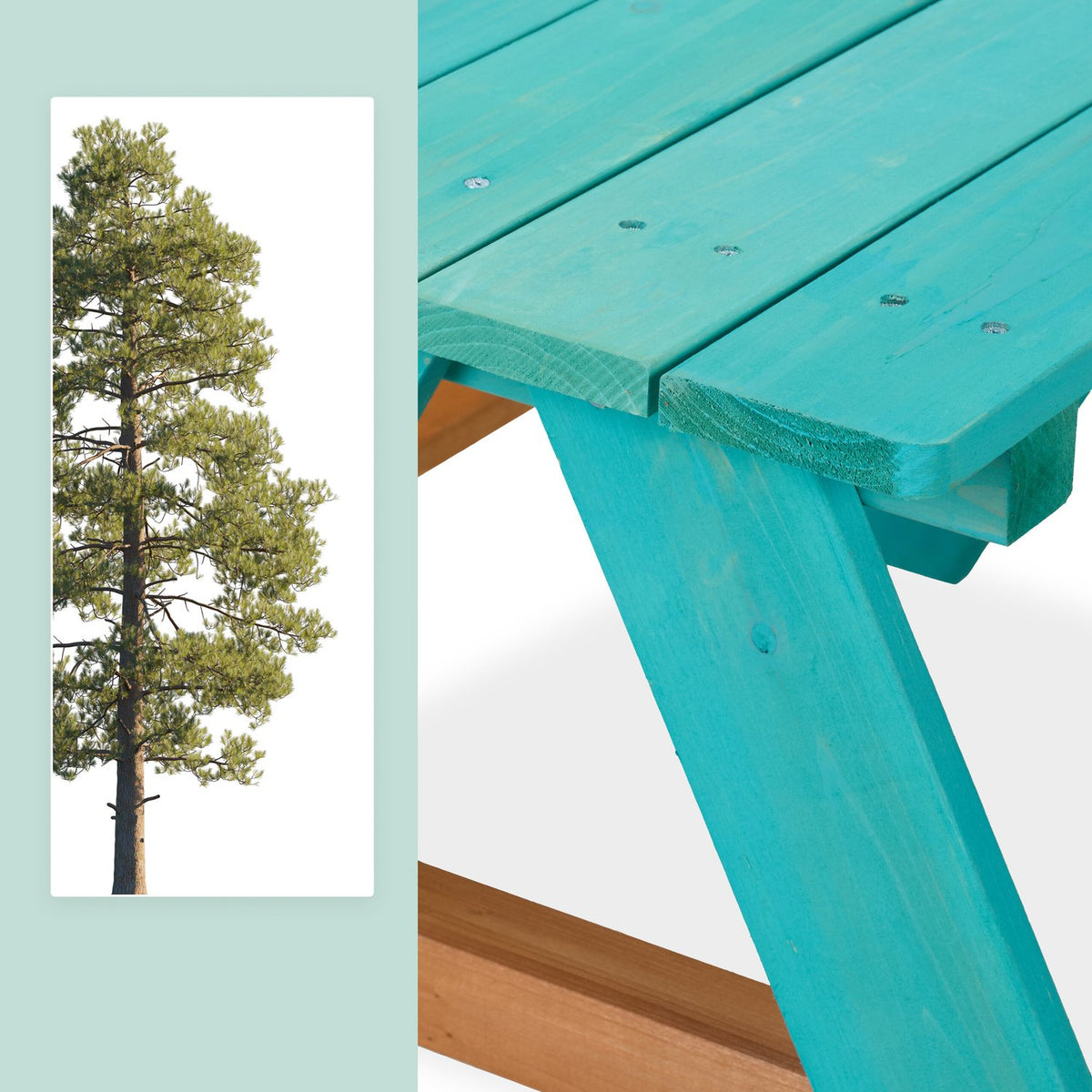 Kids Wooden Picnic Table with Benches – Pine Wood