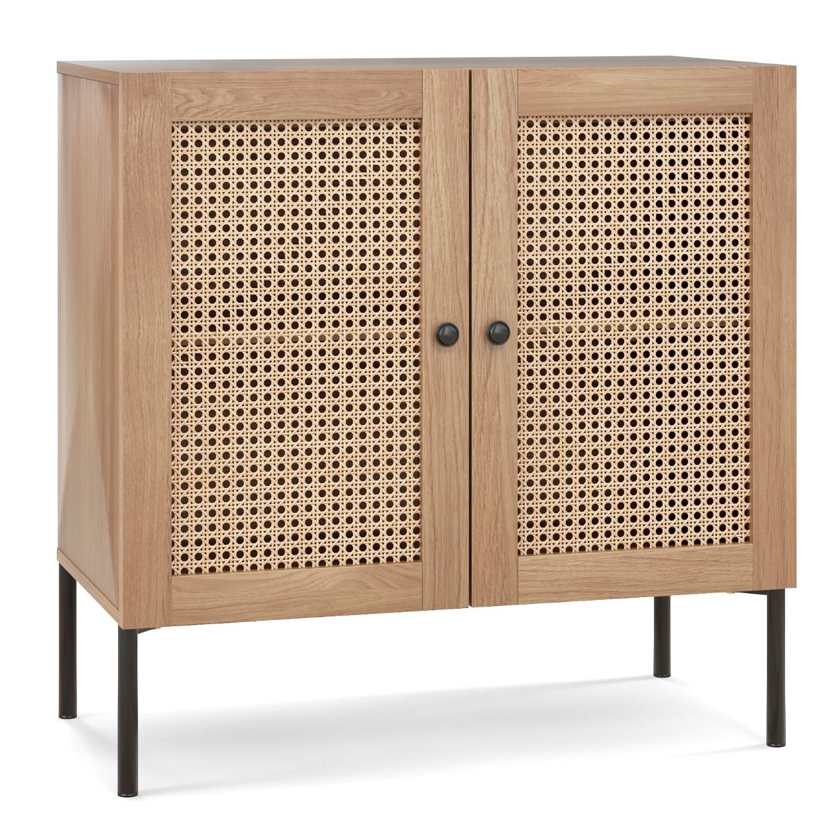 Kitchen Buffet Cabinet, Cane Doors, Adjustable Shelf 80cm