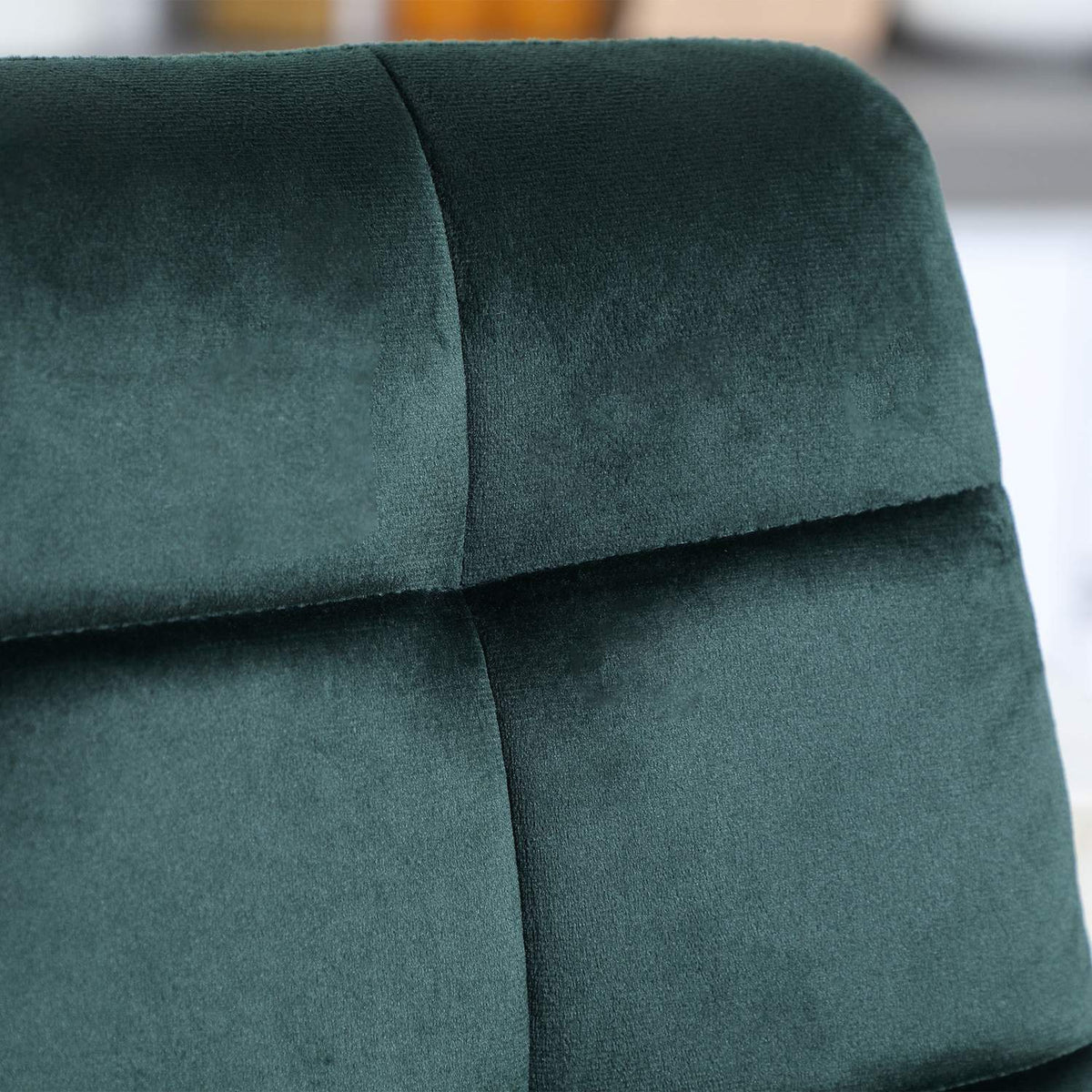Kitchen bar stool set of 2 with non-slip foot caps, modern design, steel legs, velvet cover, up to 120 kg, 42 x 47 x 105 cm, green