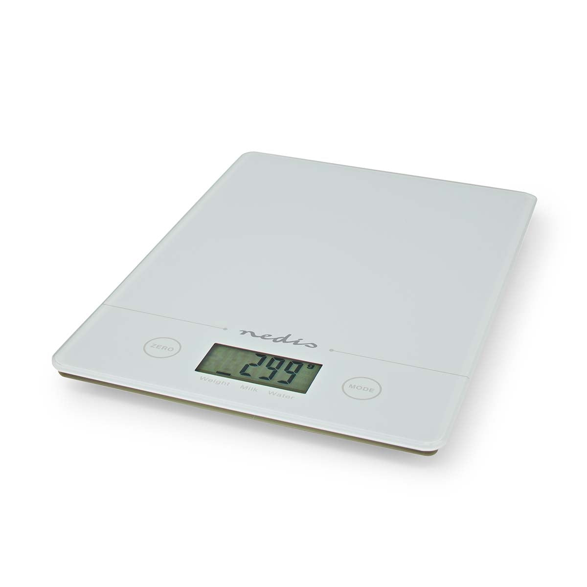 Kitchen scale | Digital | Glass / Plastic | CR 2032 Battery | White