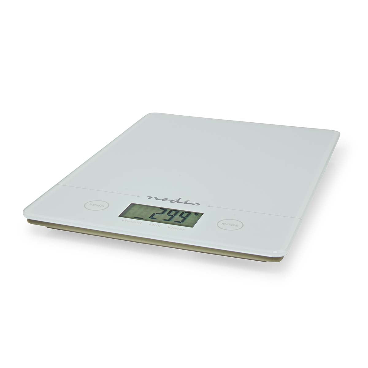 Kitchen scale | Digital | Glass / Plastic | CR 2032 Battery | White