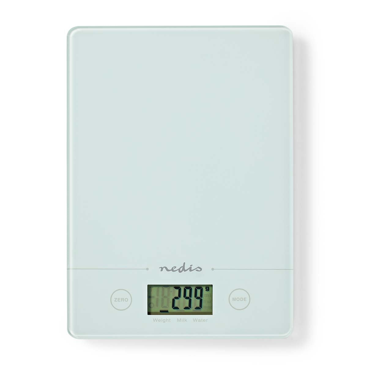 Kitchen scale | Digital | Glass / Plastic | CR 2032 Battery | White