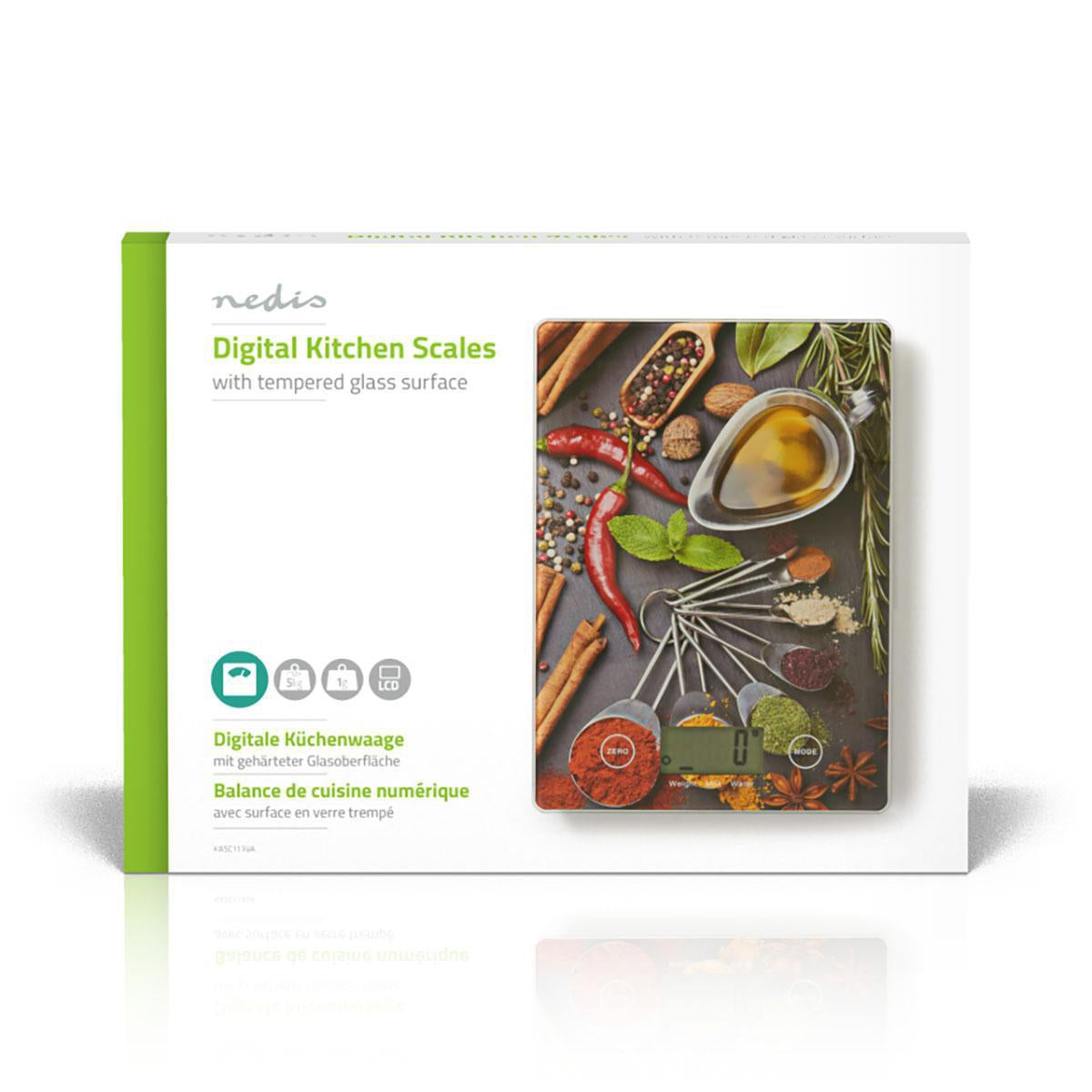 Kitchen scale | Digital | Glass / Plastic | Multicolored