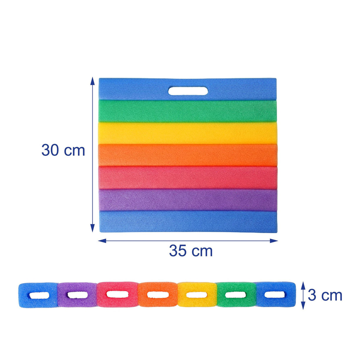 Knee Pads with Handle, EVA Foam, Set of 2, Multi-Color