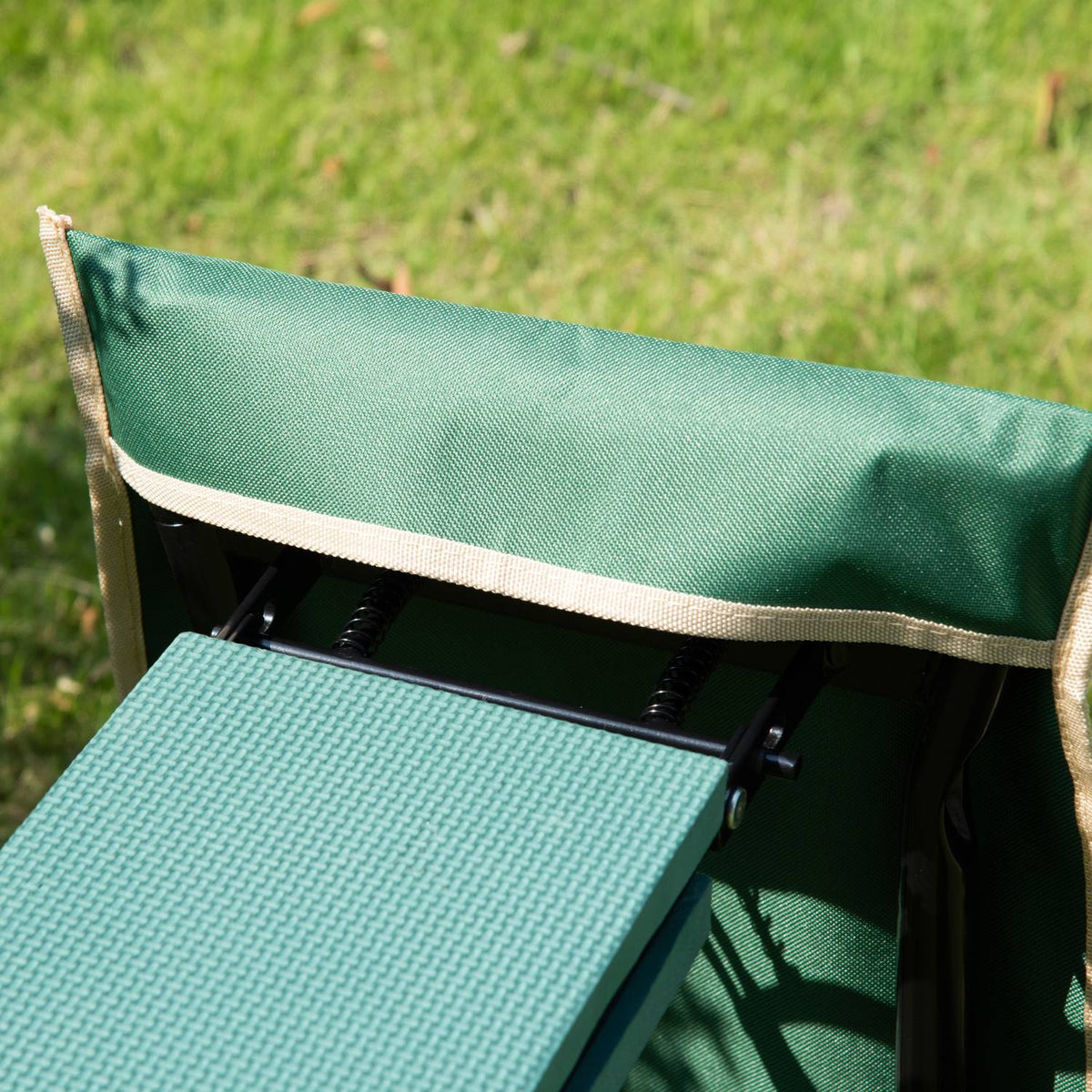 Kneeler Folding Garden Stool 2 In 1 Knee Support With Tool Bag Eva Foam 58 X 28 X 49Cm