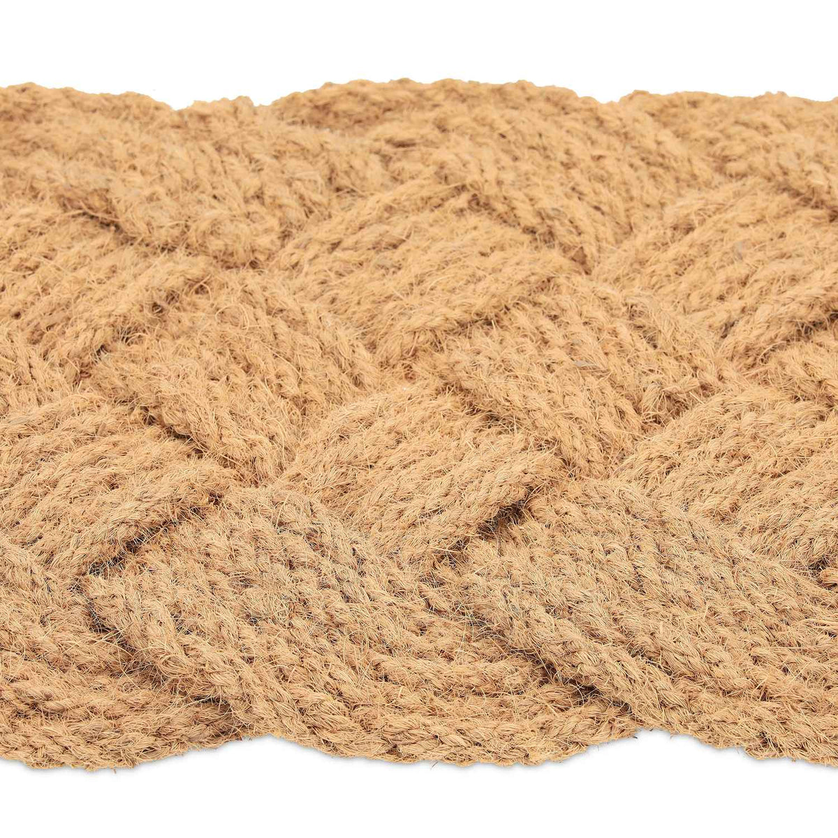 Knotted Natural Colour Coir Rug