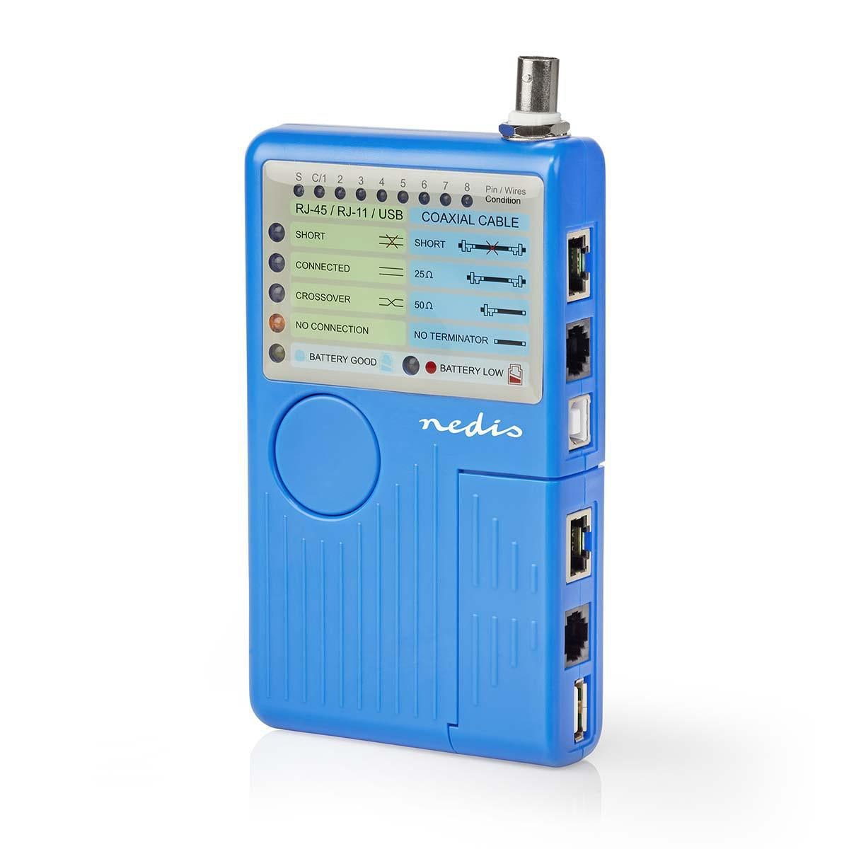 LAN measuring instrument | Wired | 180 m | LED indicator | Battery powered