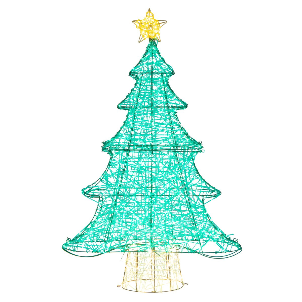 LED Artificial Christmas Tree 123cm, 520 Lights, Star