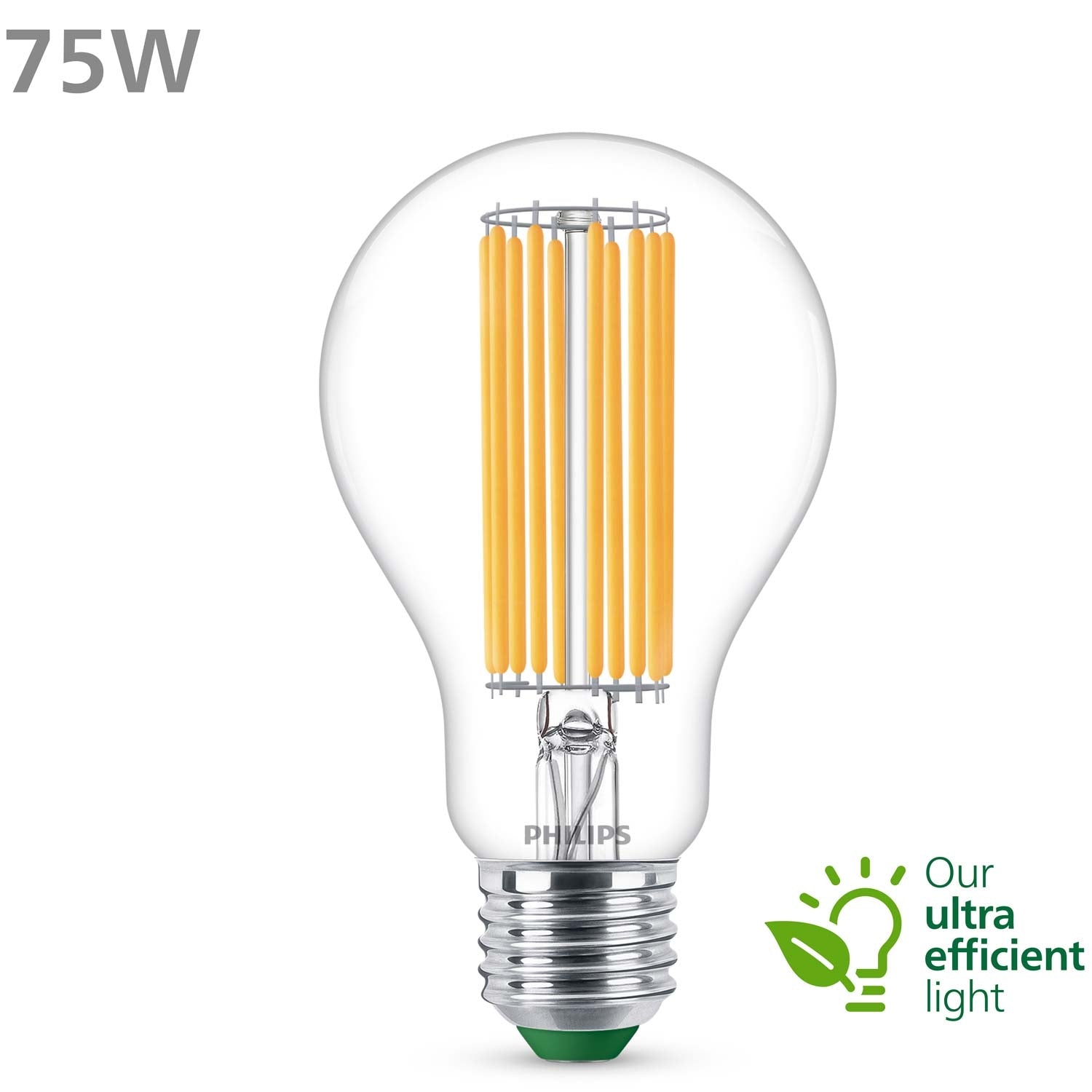 LED E27 Normal 5.2W (75W) Clear 1095lm 2700K Energy class A