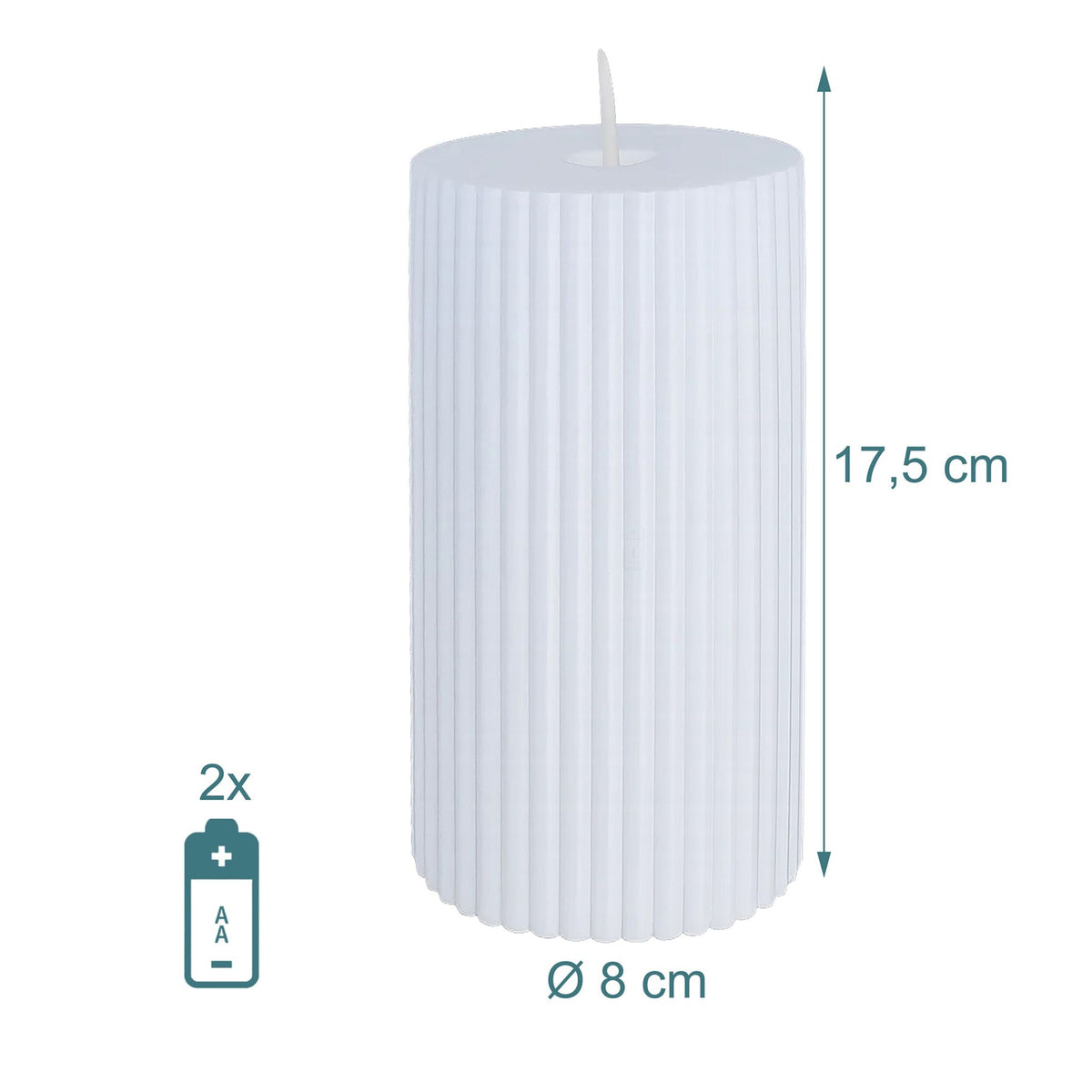 LED Flameless Candles, Set of 4, Flickering Light
