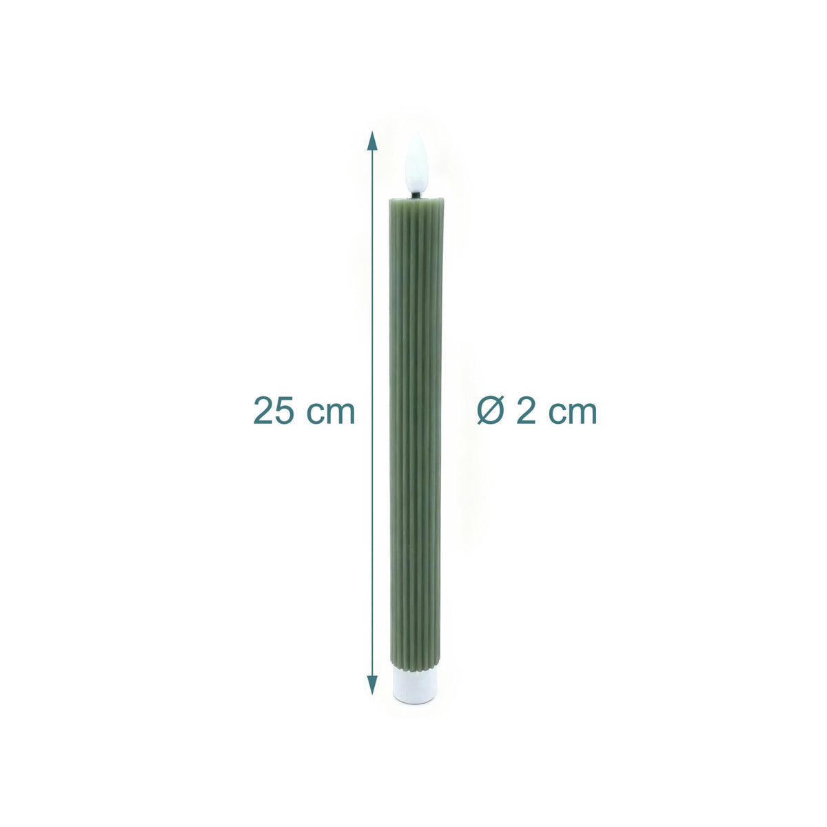 LED Flameless Taper Candles, Real-Wax, Set of 6