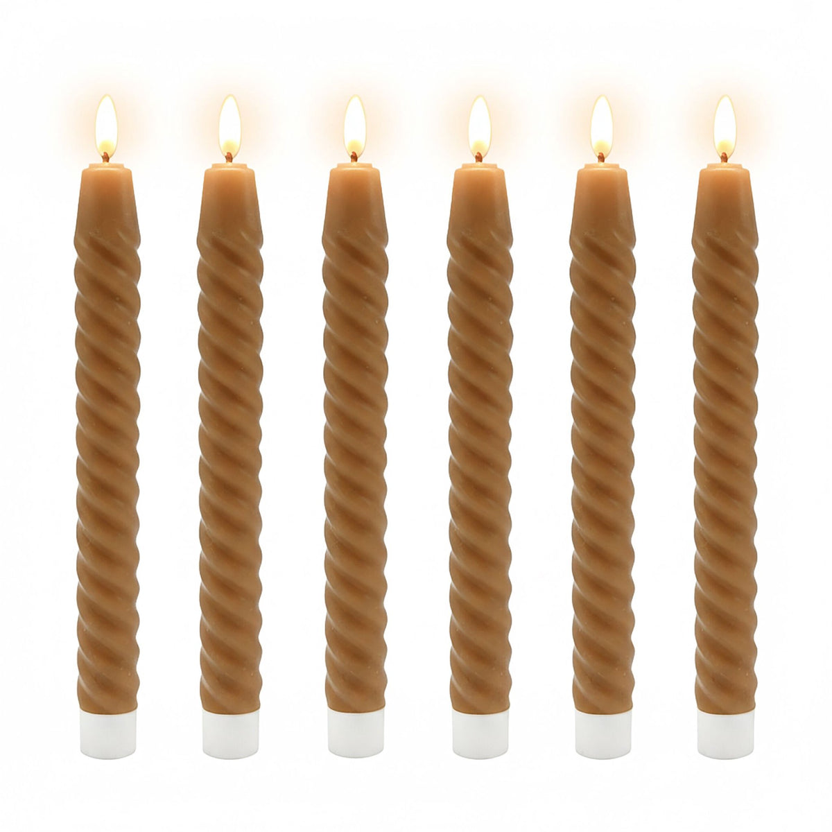 LED Flameless Taper Candles, Real Wax, Set of 6