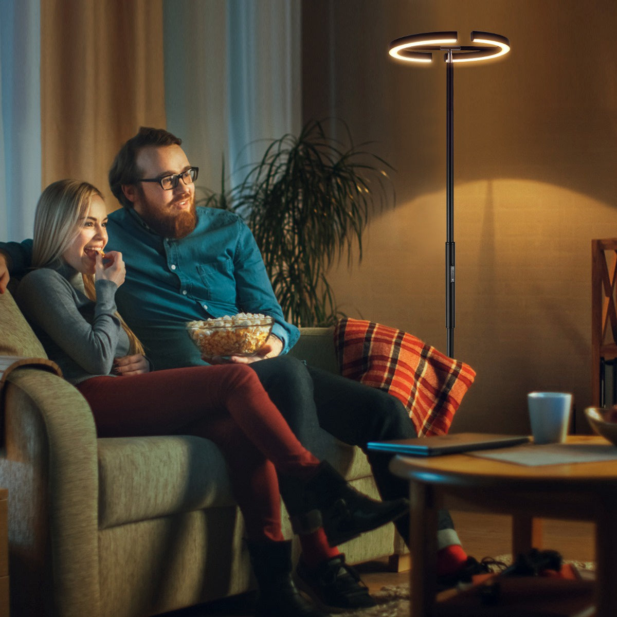 LED Floor Lamp – Dimmable 3000-6000K, Remote Control