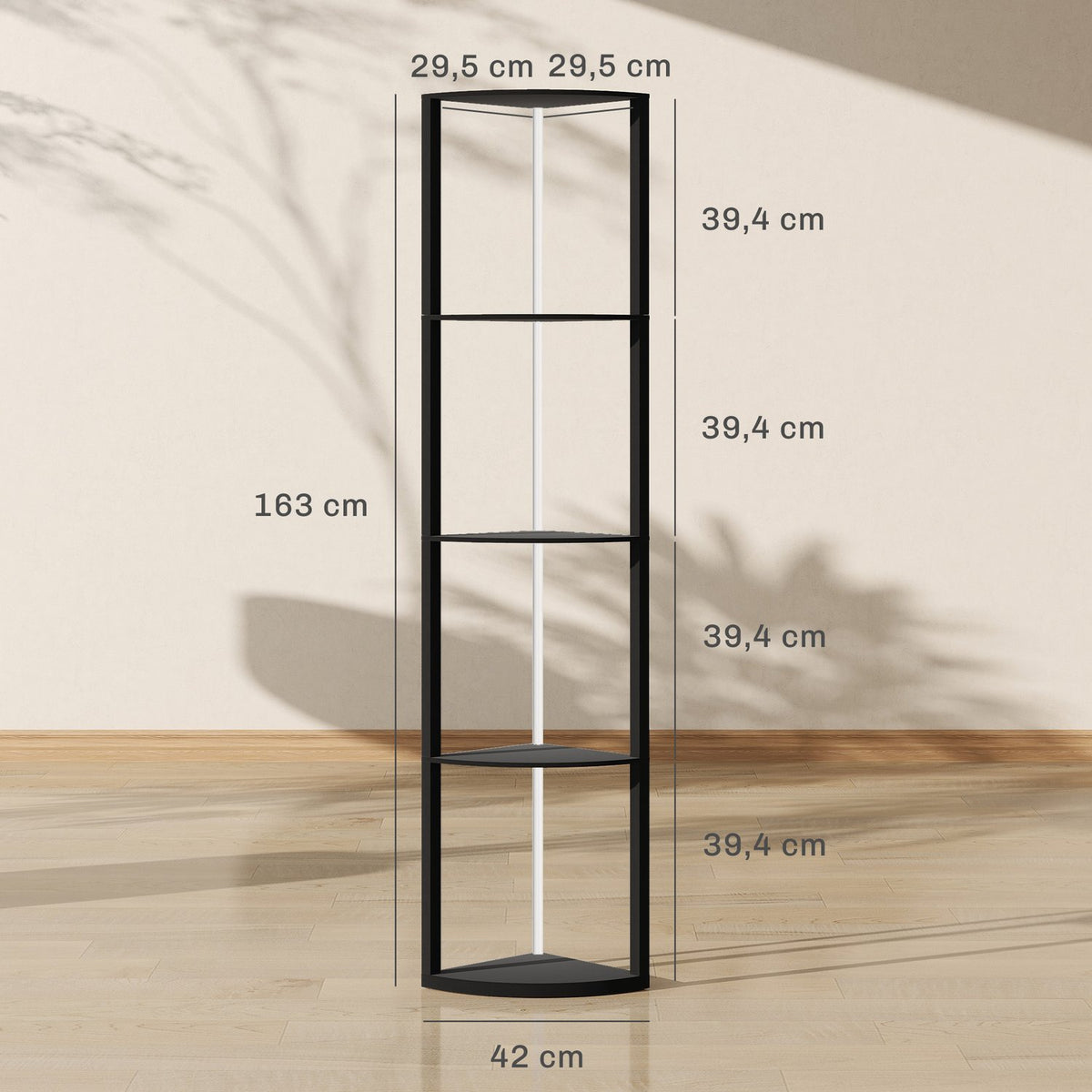 LED Floor Lamp with Shelves, RGB, Remote Control