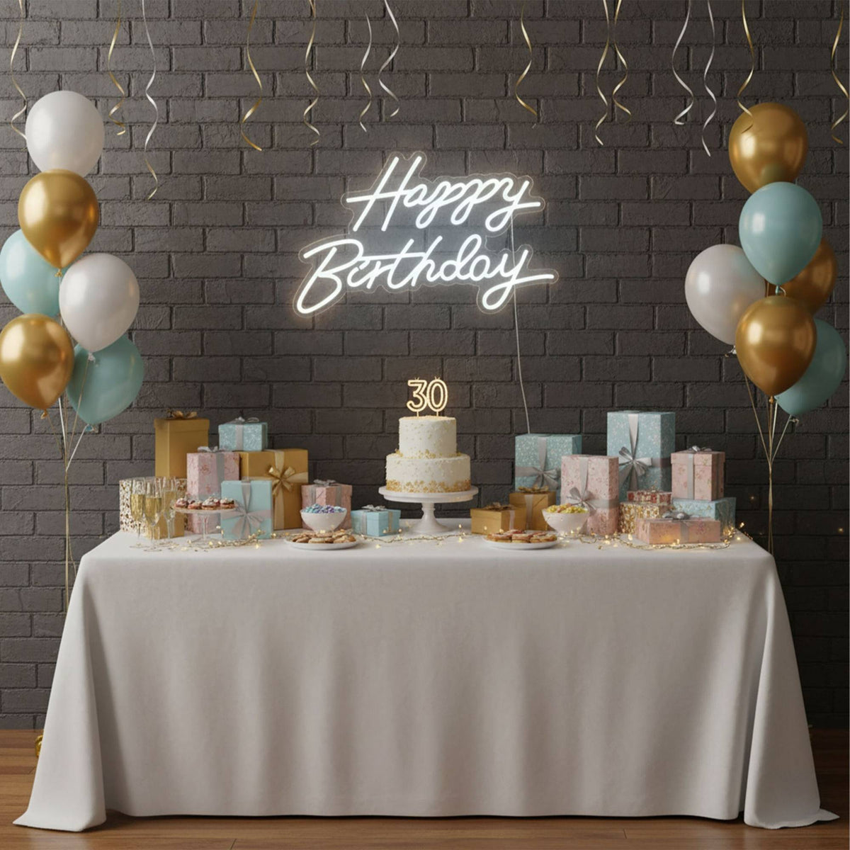 LED Happy Birthday Sign – Acrylic, USB Powered