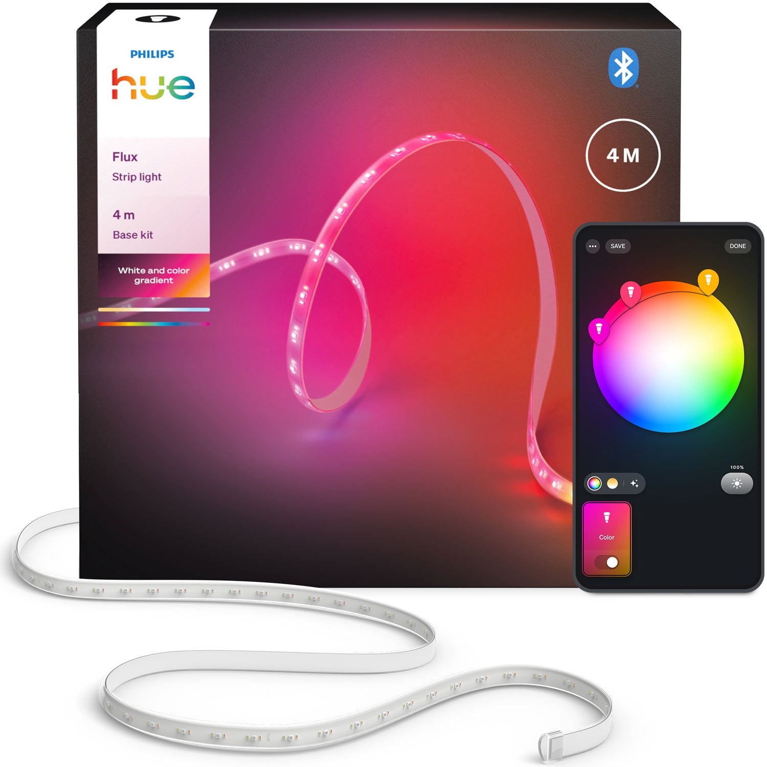 LED Lightstrip, White & Color Gradient, 4m Length