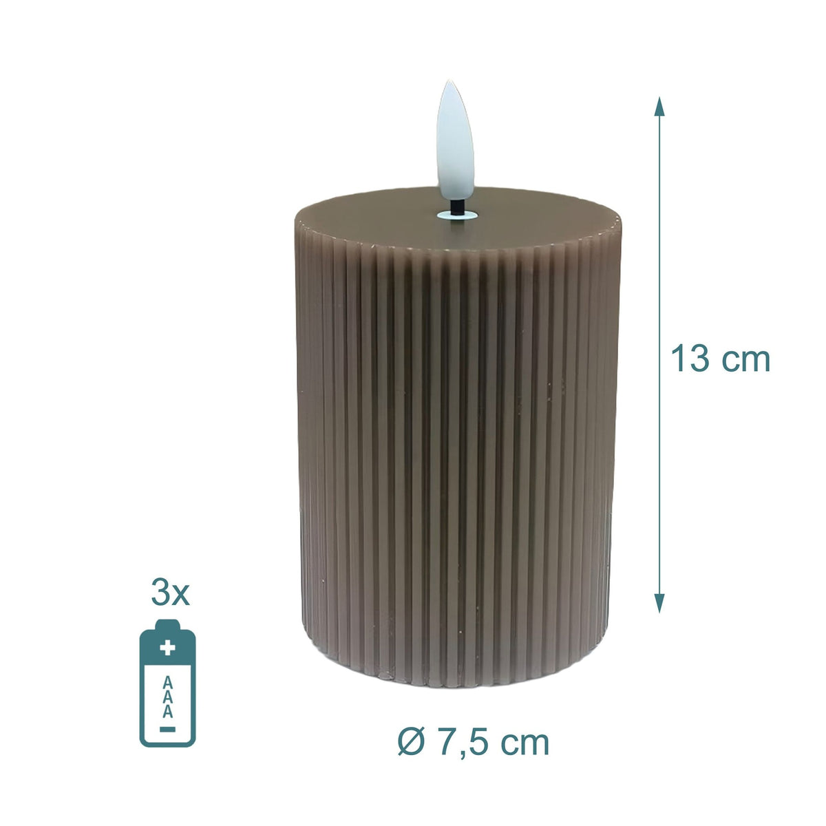 LED Real-Wax Candles, Flameless, Flickering Flame