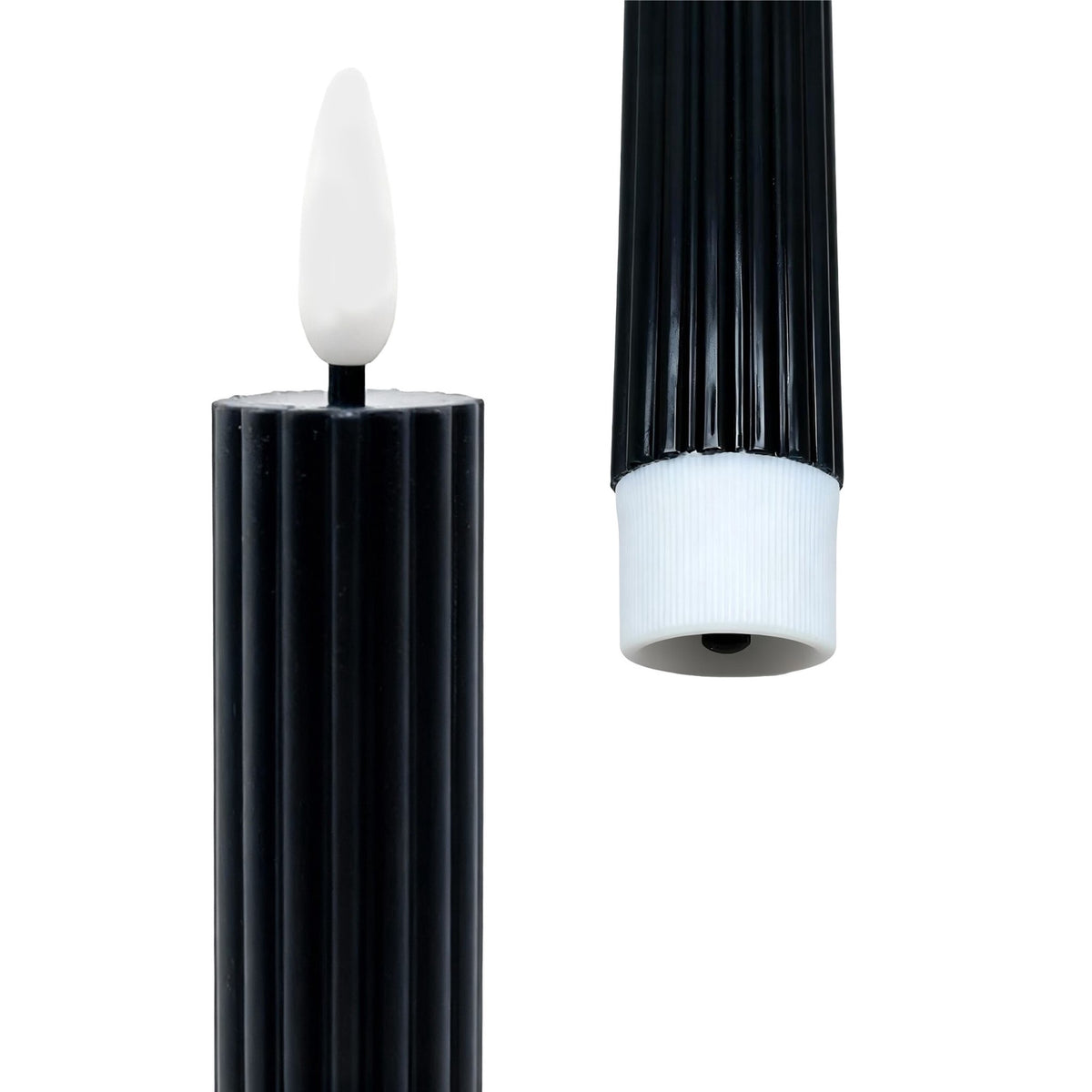 LED Taper Candles, Real Wax, Set of 2, Timer Function