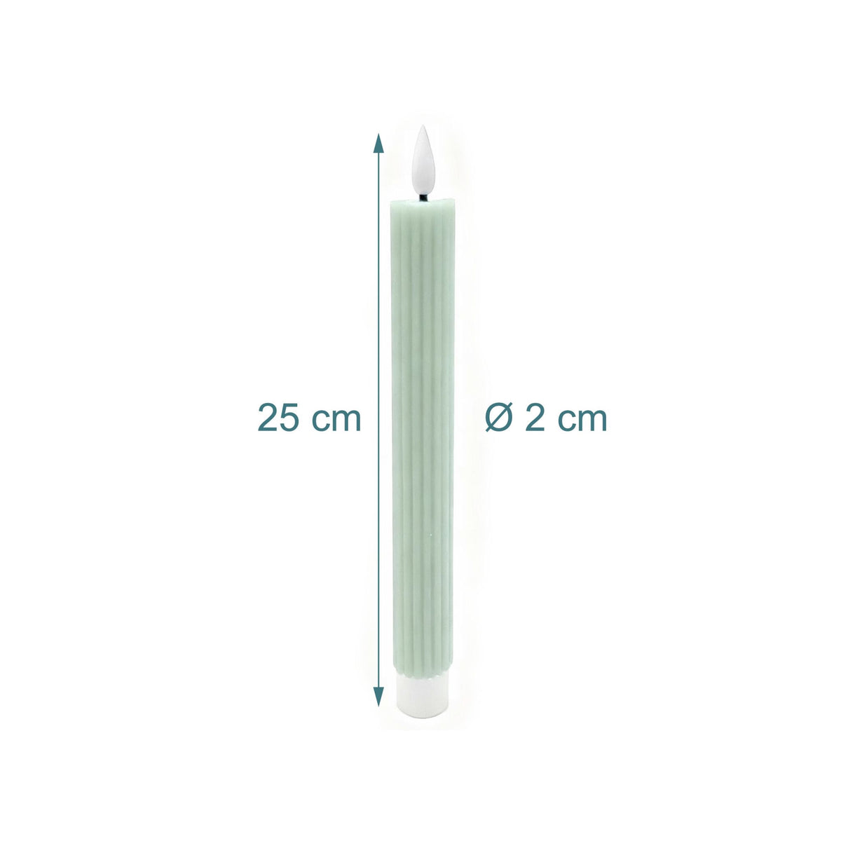 LED Taper Candles, Real Wax, Set of 2, Timer Function