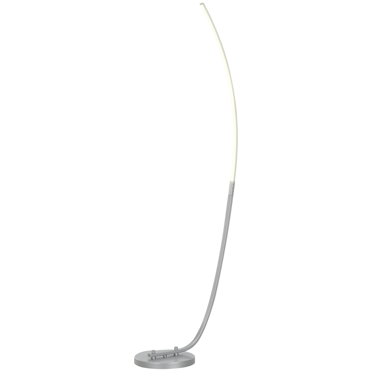 LED floor lamp living room floor lamp with foot switch, dimmable floor lamp with adjustable brightness, floor lamp for bedroom, silver