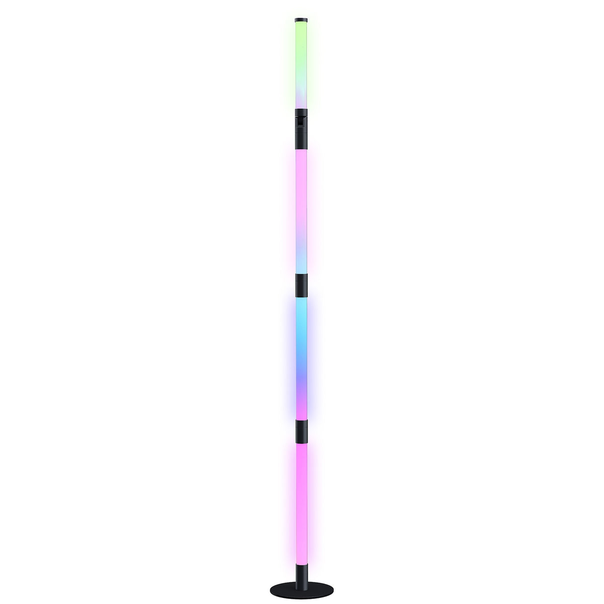 LED floor lamp living room floor lamp with remote control, app control, dimmable floor lamp with timer, music synchronization, floor lamp with scene modes, for bedroom, dark gray