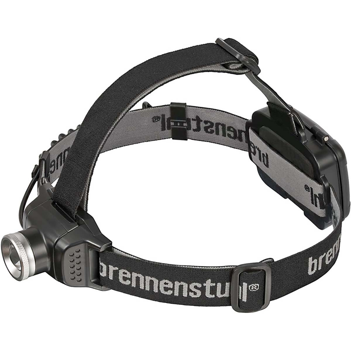 LED headlamp LuxPremium / headlamp LED with front and rear light, ideal for jogging (IP44, with CREE LED, incl. batteries) black